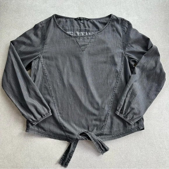 Lee Riders Shape Illusions Long Sleeve Tie Front Denim Shirt. Size L. Bl… - Picture 2 of 11